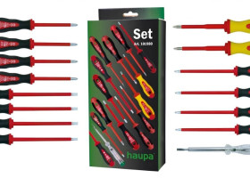 Śrubokręt Wkrętak Zestaw VDE PLUS 1000V Izolowany Płaski Krzyżowy 15 sztuk