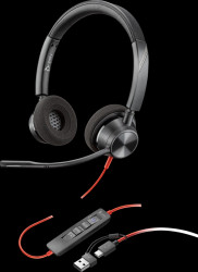 8X220AA Headset, Blackwire 3320, stereo, Teams, USB-C +USB-C/A