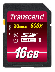 Karta SD SDHC, 16 GB MLC, Transcend Ultimate -25 → +85°C 600x