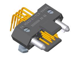 Wtyk PCB 11-pinowe raster: 1.905mm 3-rzędowe Amphenol Socapex Montaż na płytce drukowanej Męski 4.5A 750 V