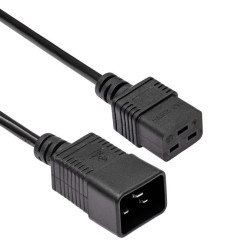 Kabel zasilający przedłużacz serwerowy Akyga AK-UP-03 CU 3x1mm² IEC C19 / IEC C20 1.8 m
