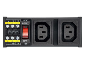 DIN Rail Mount AC 250V IEC320 C13 Double Receptacle Outlet Power Strip Module, with Rocker Switch Thermal Circuit Breaker Overlo