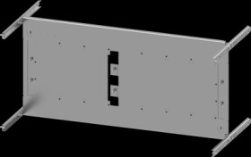 Mounting plate, metal, (L x W x H x D) 800 x 800 x 350 x 400 mm, for 3VA10 (100A), 3 pole, mounting position 8US surface-mountin