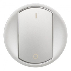 CELIANE Klawisz łącznika dwubiegunowego tytan 068321