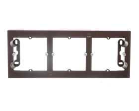 Simon 54 Premium Puszka natynkowa potrójna płytka brąz mat DPN3/46