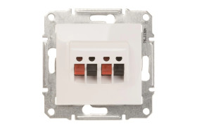 Sedna Gniazdo głośnikowe podwójne białe SDN5400121