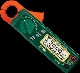 TRMS AC/DC mini clamp meter 380942-NIST, 40 A (DC), 30 A (AC), 400 V (DC), 400 V (AC), opening 23 mm, CAT III 300 V