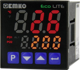 Termostat Emko ecoLITE.4.6.2R.0.0 Pt100, J, K, R, S, T, L -199 do +999 °C Przekaźnik 5 A (D x S x W) 90 x 48 x 48 mm