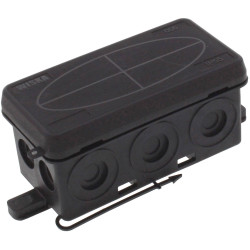 Wiska 10109579 Junction box (L x W x H) 86 x 44 x 41 mm Black IP55