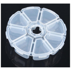 ORGANIZER POJEMNIK 8-PRZEGRÓDEK ŚRED 10,5cm OR5 NA ELEMENTY