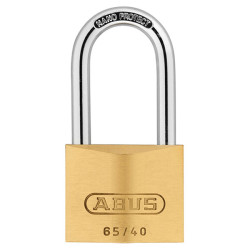 ABUS 04775 65/40mm Brass Padlock 40mm Long Shackle