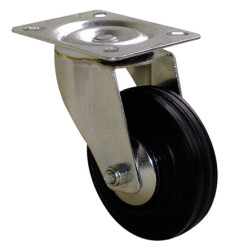 Koło samonastawne średnica kabla 80mm Płyta Guitel Hervieu 80kg wysokość całkowita 80mm