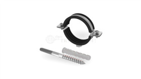 Obejma Stalowa Oszg-1 1 32-36 Mm Z Uszczelką Gumową Z Wkrętem I Kołkiem