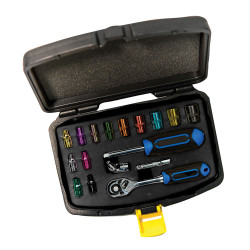 CK Tools T4658 Socket Set, 1/4&quot;, colour coded, 17-pcs