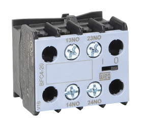 Blok styków pomocniczych WEG 2 2NO BFC4 Śruba montaż czołowy
