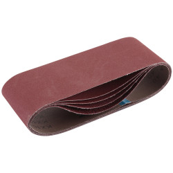 Draper 09258 Cloth Sanding Belt, 100 x 610mm, Assorted Grit (Pack of 5)