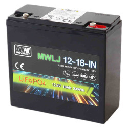 Akumulator MWLJ LiFePO4 12.8V 18Ah 230Wh IN (12-18-IN)