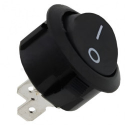 Wyłącznik kołyskowy okrągły 250V 10A czarny