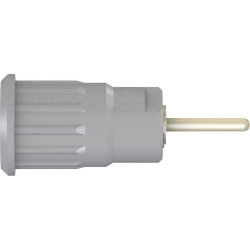 Stäubli 233130-28 SEB4-R grey safety socket Ø4mm brass insulated 1 pc
