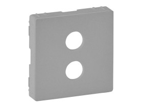 VALENA LIFE Plakietka gniazda głośnikowego pojedyncze bananowego aluminium 755282 LEGRAND