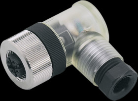 Jack, M12, 4 pole, screw connection, angled, E11510