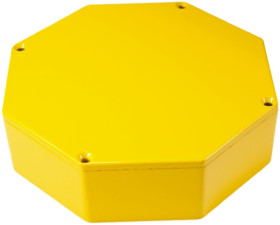 Obudowa Aluminium odlewane szerokość zew. 132,8 mm długość zew. 132,8 mm wys. zew. 39,2 mm Hammond IP54 Żółty