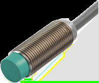 Inductive sensor, 2 wire, flush mounting, not flush, 1 Form B (N/C), 70140621