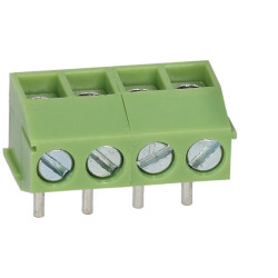 TruConnect 213913 3.5mm Low Profile 90 Degree 4 Way Terminal Block