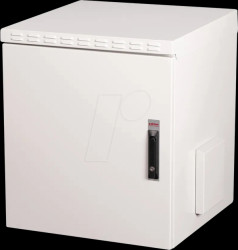 26210087 19-inch wall-mounted housing, 12 U, 600mm depth, outdoor, gray