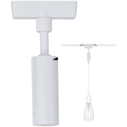 Paulmann 95552 URail Pendant Adapter High Voltage Mounting Rail White