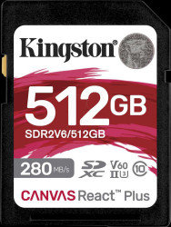 SDR2V6/512GB SDXC memory card, 512 GB SDXC, Canvas React Plus