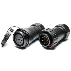 Złącze wielostykowe przemysłowe 8-pinowe Montaż na kablu Wtyczka, gniazdo RS PRO