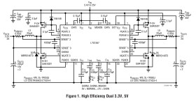 Dual High Efficiency Synchronous Step-Down Switching Regulators
