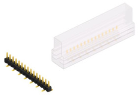 Pin header, 15 pole, pitch 2.54 mm, angled, black, SL10SMD04015GSM