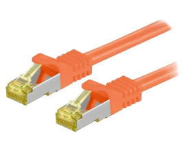S/FTP7-CU-050OR Patch cord S/FTP 6a linka Cu LSZH pomarańczowy 5m 26AWG
