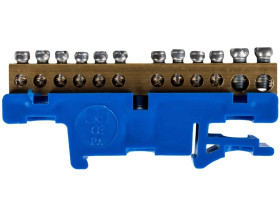 Listwa zaciskowa na szynę 12-torowa niebieska TH35 2N LZ-12/N 0921-00