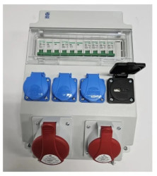 Rozdzielnica elektryczna CEE 32A 16A 230V USB z bezpiecznikami FI / 97V-6