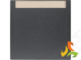 BERKER B.KWADRAT Klawisz z polem opisowym do wyłączników 1 pojedynczy antracyt mat 16261606 HAGER