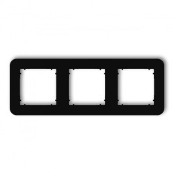 MINI Ramka uniwersalna potrójna zaokrąglona z tworzywa czarny mat 12MRTZ-3
