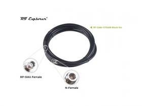 RF Cable; N Female to RP-SMA Male-CFD400-Black-5m; For SenseCAP M1 Indoor Gateway and Fiberglass Antenna