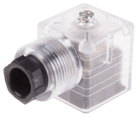 Złącze zaworu elektromagnetycznego A 2P+E 250 V DC Żeński LED: Tak dławnica PG9 Montaż na kablu RS PRO