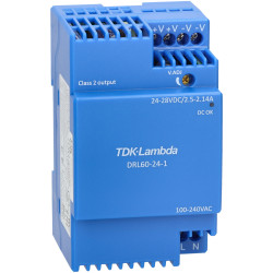TDK-Lambda DRL60-24-1 24V 2.5A 60W Low Profile DIN Rail Mount Power Supplies