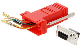 Adapter D-sub z typu D-Sub z 9 stykami na rodzaj Żeński z rodzaju Męski na typ RJ45