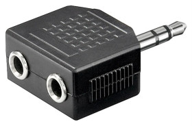 Adapter do słuchawek AUX, złącze jack 3,5 mm 1 na 2 - Połączenie typu Wtyk jack 3,5 mm (3-pinowy, stereo)