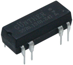 Reed relay, 24 V (DC), 1 Form A (N/O), DIP, 10 W, 3570 1301 241
