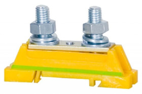 Zacisk ochronny oczkowy 2xM8 - żółto/zielony