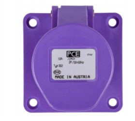 Gniazdo tablicowe 16A 3P 24V fioletowe IP44 TWIST 363