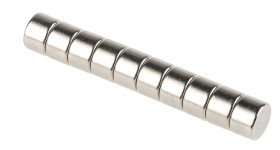 Magnes neodymowy, typ: Dysk, siła pociągowa: 1.3kg, mocowanie: Brak, gr.: 4mm