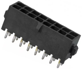 Listwa stykowa PCB 16-pinowe Micro MATE-N-LOK raster: 3 mm Prosty 2-rzędowe TE Connectivity Otwór przelotowy250 V W