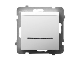 ARIA Wyłącznik hotelowy z podświetleniem pomarańczowym biały ŁP-15US/m/00 OSPEL